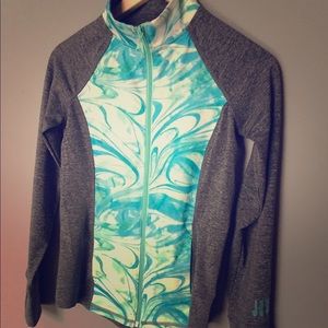 Blue and grey athletic jacket